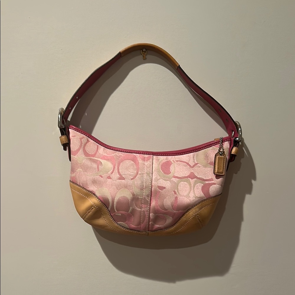 Coach Pink and Tan Women's Bag